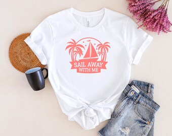 Sail Away Beach Tee: Custom Bella Canvas Unisex Shirt