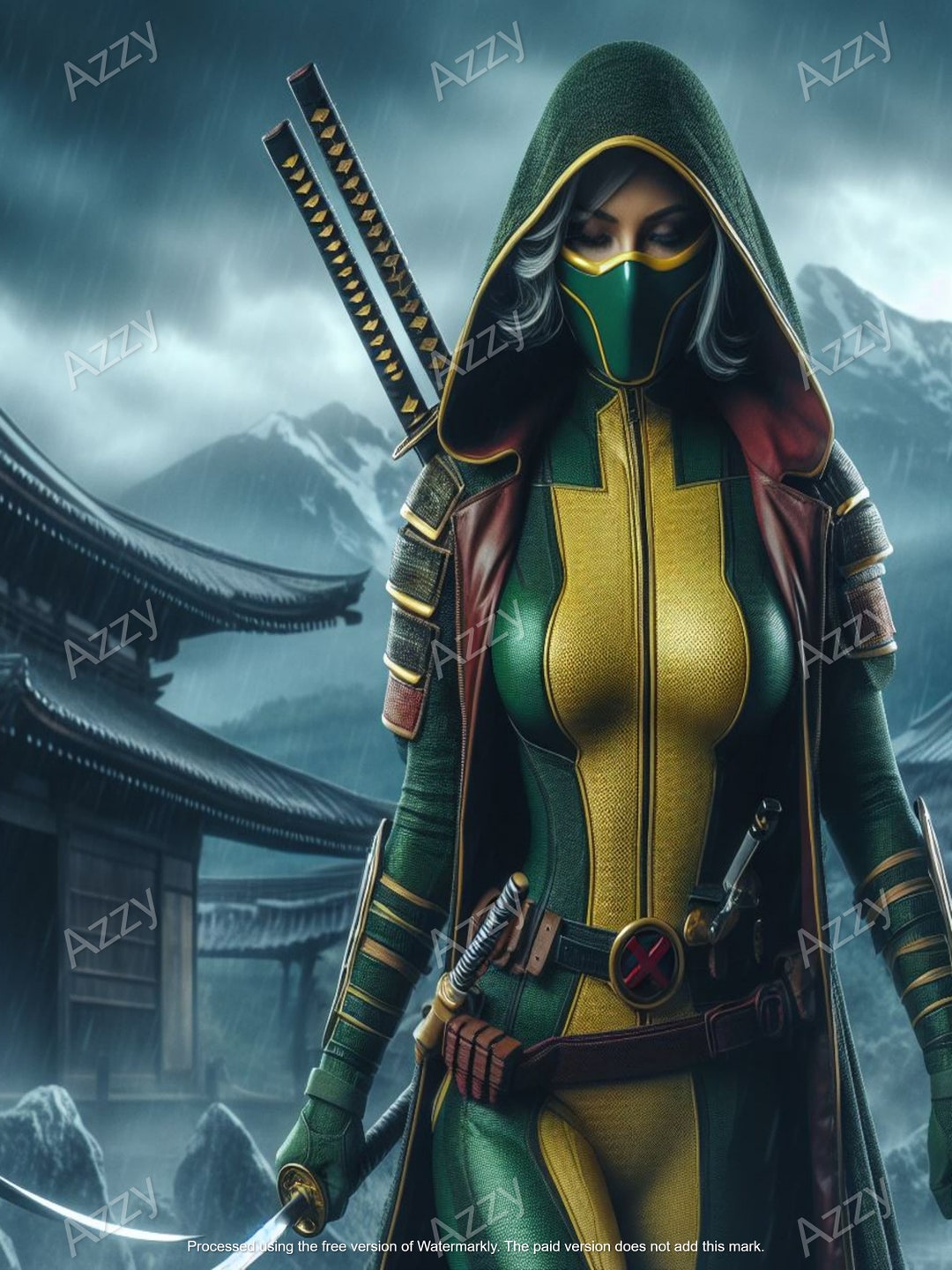 Rogue Samurai Assassin Themed Digital Artwork - Etsy