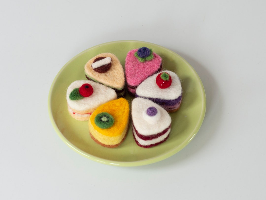 Mini Felt Cake Set: Play Food - Bakery Décor - Play Food - Tea Party ...