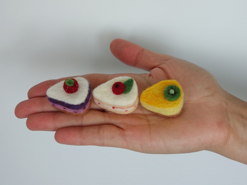 Mini Felt Cake Set: Play Food, Bakery Décor, Play Doll Food, Tea Party ...