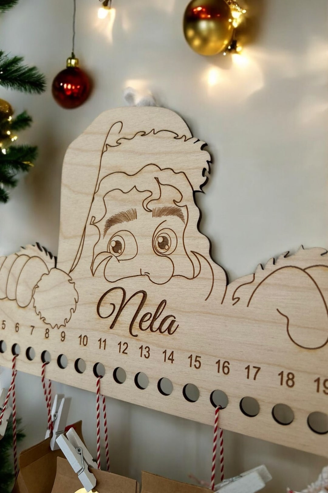 personalized wooden advent calendar