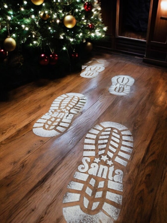 Holiday Santa Footprint Template