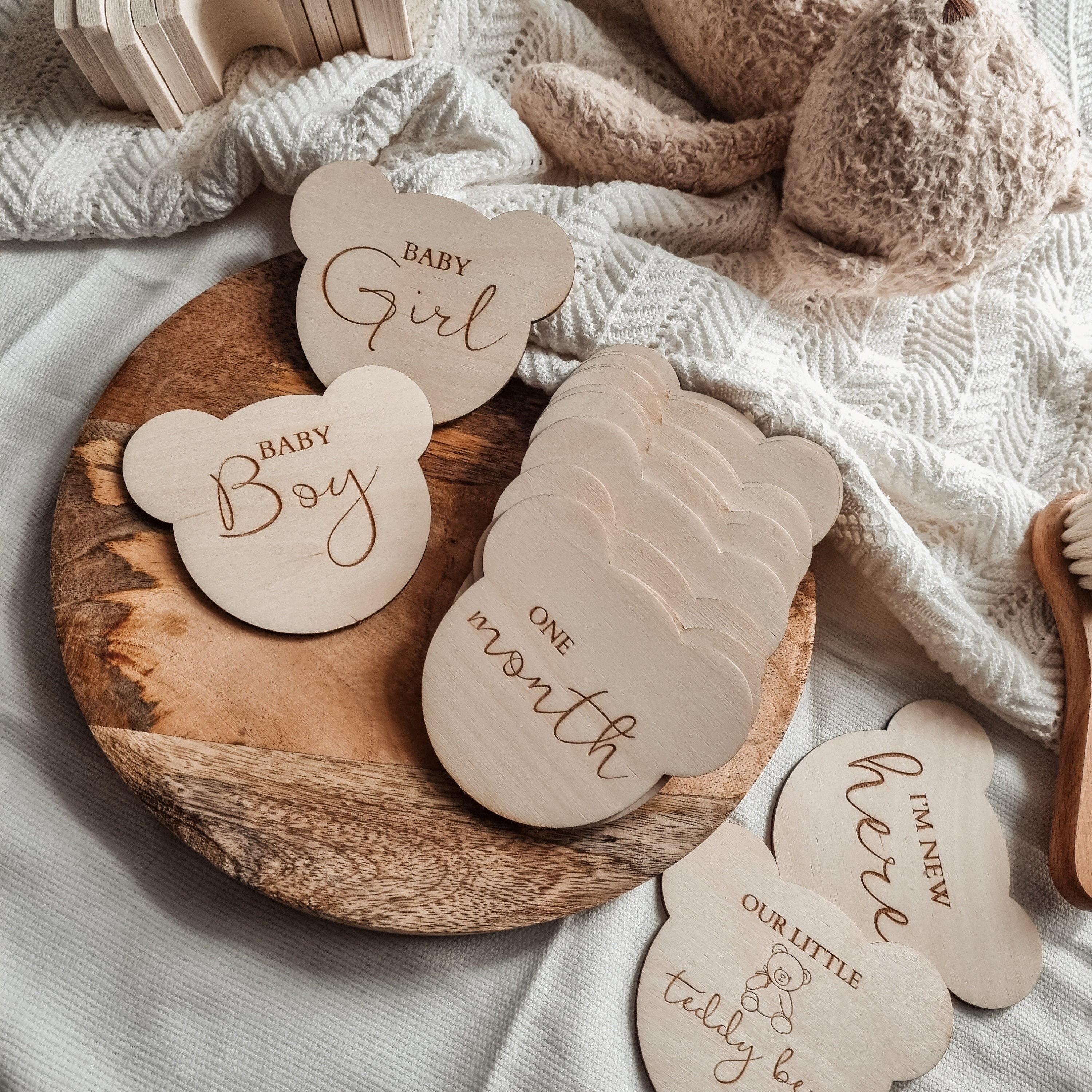 Teddy Bear Shaped Photo Props | Milestoneprops | Babymoments ...