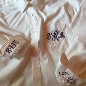 Monogrammed Personalized Oversized Bride Bridesmaid shirt Button Down oxford shirt image 1