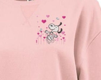 Valentine  Galentine Snoop Beagle Dog minimal design sweatshirt