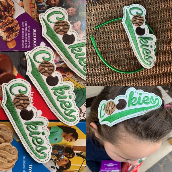 It’s cookie time Cookies Girl Scout Cookies headband Junior cadette brownie daisy