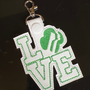 Love Girl Scouts keychain key fob, troop leader, cookies, thin mint, troop gift, backpack tag