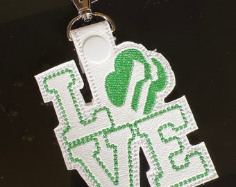 Love Girl Scouts keychain key fob, troop leader, cookies, thin mint, troop gift, backpack tag