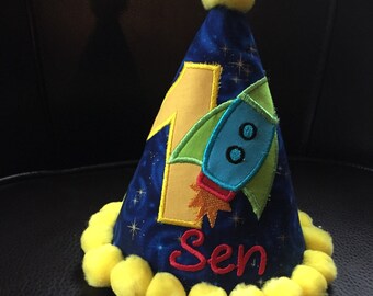 Space Ship Outer Space Birthday Celebration Party Hat Blast Off