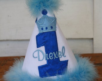 Personalized Birthday Little Prince themed Hat  and shirt Photographers Props Cake Smash