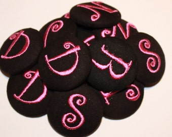 set of 6 Monogrammed Buttons Set - Custom - Personalized - Small Business Owner - Birthday - Gift - Sewing - DIY - Crafte