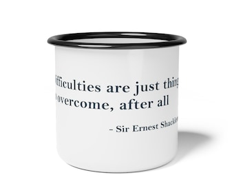 Ernest Shackleton Quote Emaille Camp Cup – Inspirerende mok voor buiten