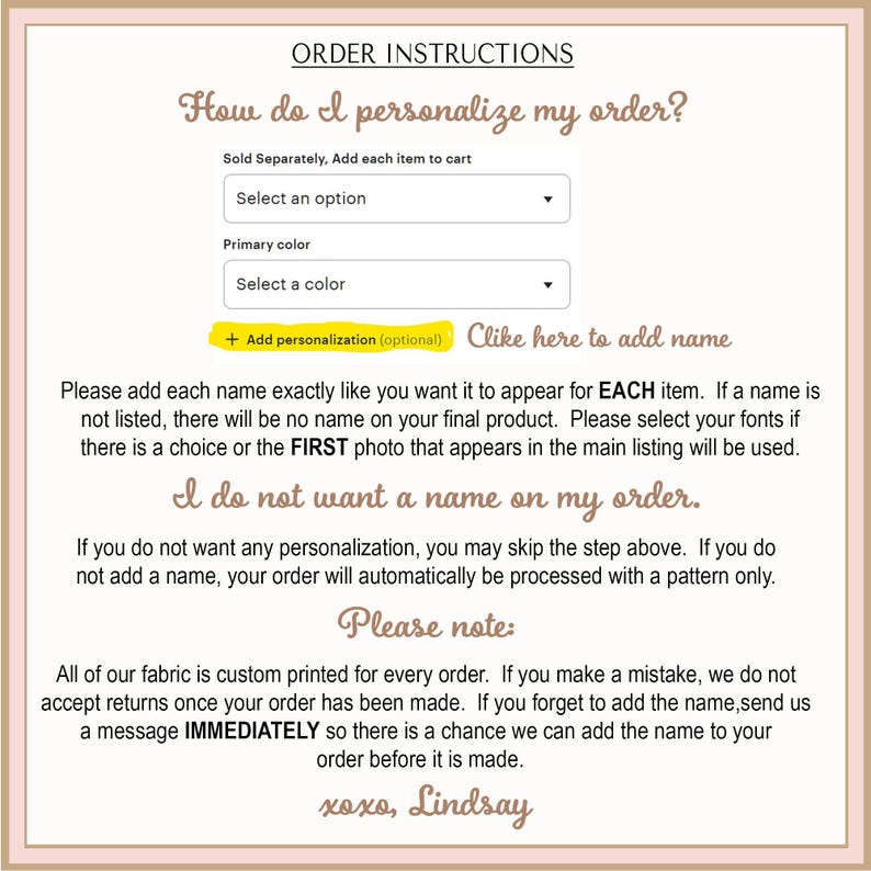 xox, Lindsay