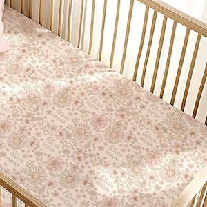 Neutral Baby Girl Fitted Crib Sheet:  Personalized Nursing Pillow Soft Pastels