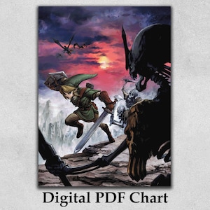Twilight Princess-kruissteektabel (pdf-download, compatibel met patroonhouder)
