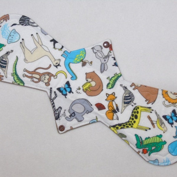 16" Heavy Flannel Animals - Reusable Cloth Menstrual Pad (16HF)