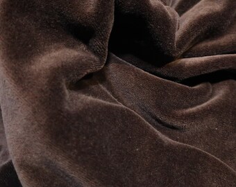 ONE YARD  Dark Chocolate Cotton Velour*