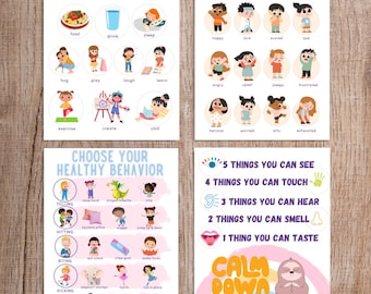 Quadro de Comportamento Infantil, Quadro de Emoções Intensas (PDF para Imprimir), Quadro de Habilidades de Enfrentamento Emocional para Crianças em Idade Pré-Escolar, Cronograma Visual, Cantinho da Calma