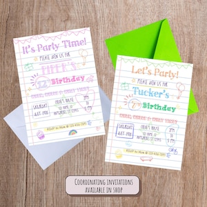 Birthday Poster Board Any Age Editable Doodle Theme Teen Bday Fun Facts Sign image 8