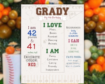 Redigerbar mall för milstolpe för sportfödelsedag, baseboll, basketfestaffisch, välkomstskylt