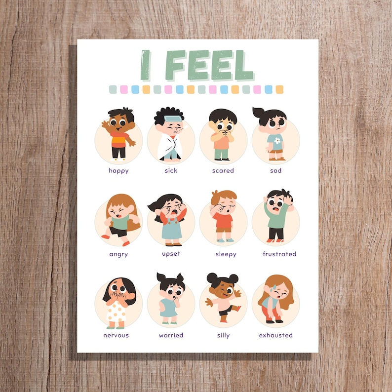 Toddler Behavior Chart | Big Feelings PDF Printable | Preschool ...