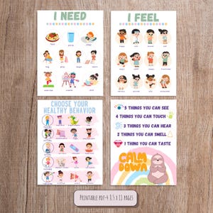 Toddler Behavior Chart | Big Feelings PDF Printable | Preschool Emotions Tool