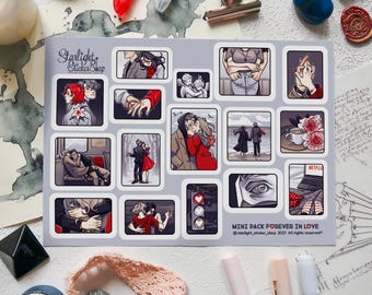 Forever in Love Sticker Pack - Romantic Couple Aesthetic Stickers | Love and Relationship Vinyl Stickers for Journals and Decor