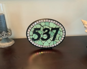 Sea Glass Address Plaque