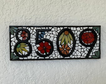 Mosaic Address Plaque