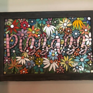 Flower Mosaic Sign