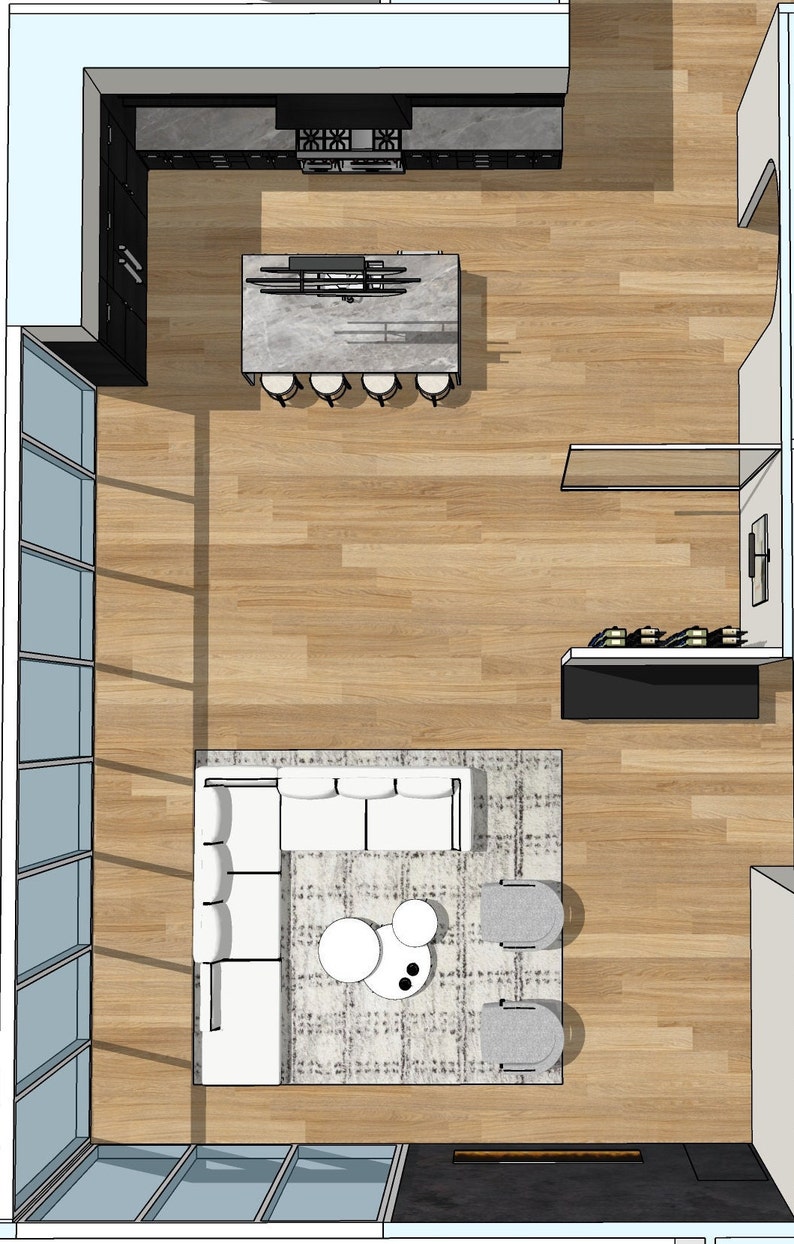 Interior Design - 3D Rendering (sketchup) - Etsy