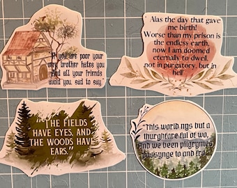 Beowulf Quotes Waterproof Stickers