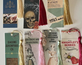 Marcapáginas literarios: autores clásicos, borlas