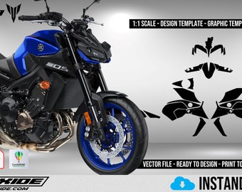 YAMAHA MT09 2017-2020 Scale Template - Design Vector Digital