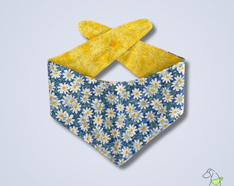 Dog Bandana - Blue & Yellow Daisies