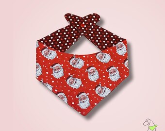 Holiday Dog Bandana - Red Santas