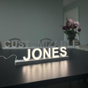 Magnetic Light Up Letters, Customizable Gifts , Wedding LED Letters, Marquee Light, LED Letters, 3.7 Inch LED Letters, Personalized Letters