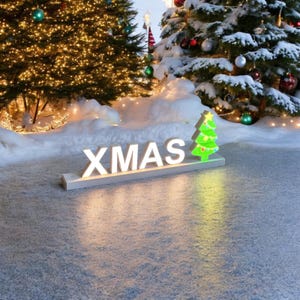 Light Up Magnetic Letters, LED Christmas Decoration, Illuminated Christmas decor, Unique christmas decor, Customizable LED Letters, 3.7 inch