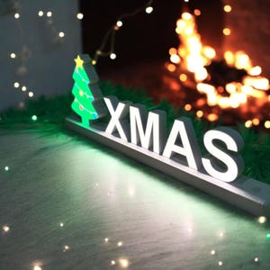 Light Up Magnetic Letters, LED Christmas Decoration, Illuminated Christmas decor, Unique christmas decor, Customizable LED Letters, 3.7 inch