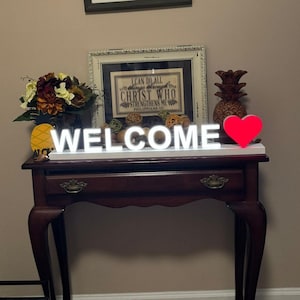 Personalized Magnetic Light Up Letters, Custom Gift, LED Letters, Custom Sign, Wedding, Home Decor, Room Decor, LED Sign, 3.7 Inch Letters