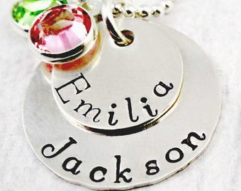 Grandma Necklace - My Loves  - Sterling Silver Personalized Jewelry - Mom Necklace