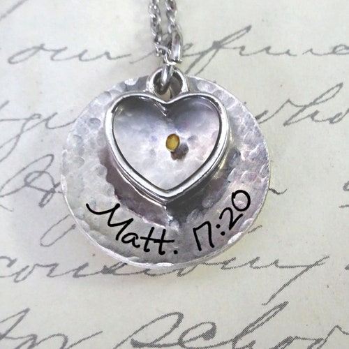 Faith Mustard Seed Mini Glass Bottle Charmchurch Etsy