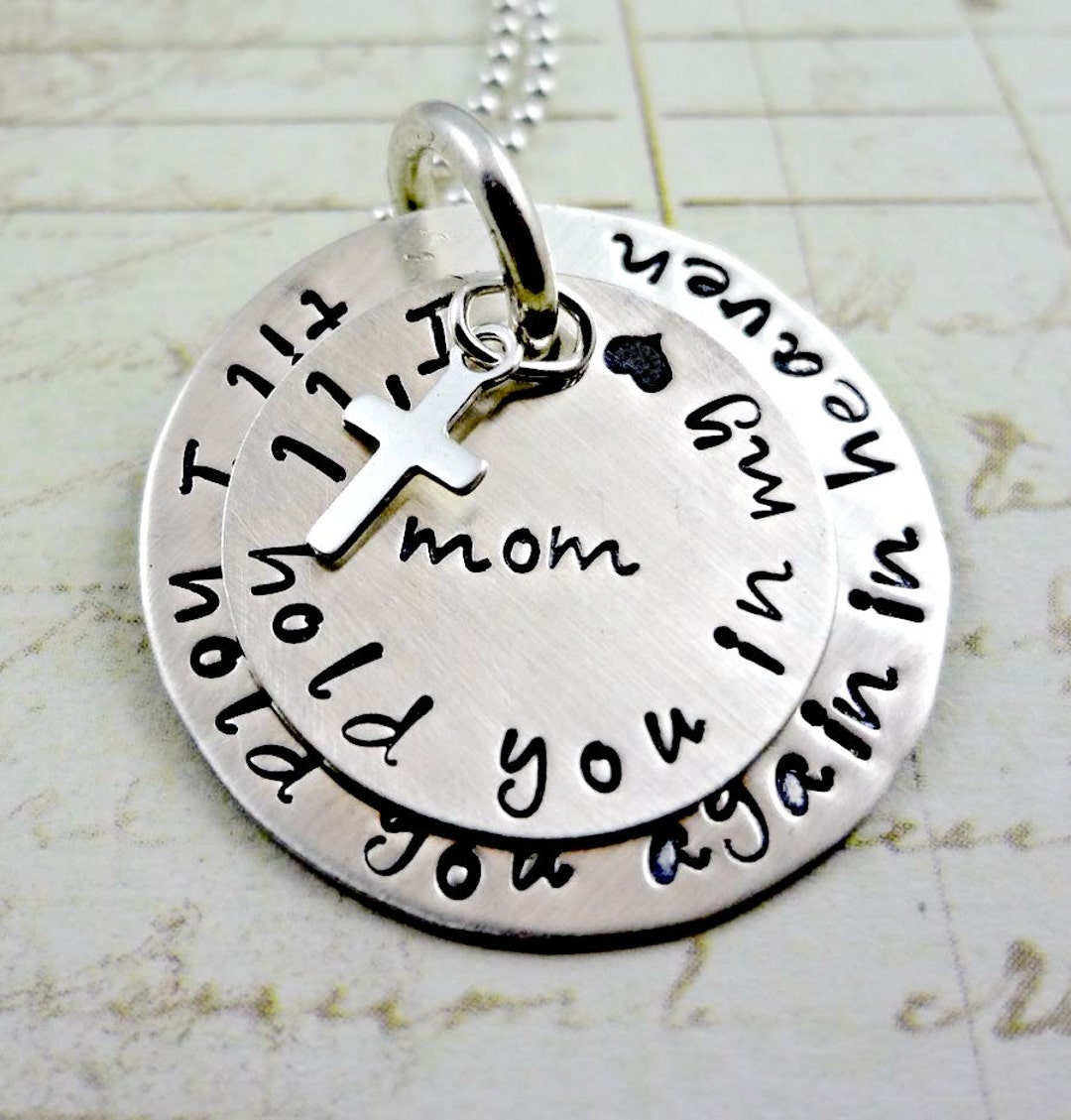 Memorial Remembrance Necklace I'll Yold You in My Heart Hand Stamped ...