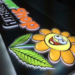 Letras de canal de LED, letreiro de metal personalizado com iluminação traseira, letras iluminadas na frente, letreiro de caixa de luz de aço inoxidável, letreiro comercial de publicidade externa