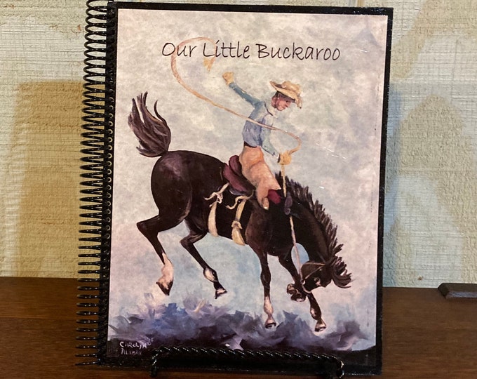Buckaroo Baby Memory Keepsake Book Spiral Bound | Personalize It | Add Baby's Name to Cover | Mommy to Be Book