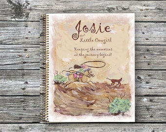 Personalized Cowgirl Baby Memory Book: Western Nursery Keepsake