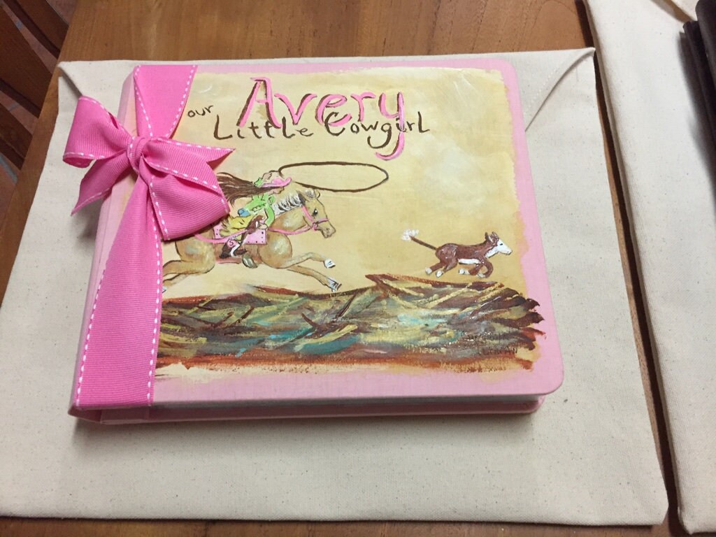 Cowgirl Keepsake Baby Calf Roper Baby Memory Book Cowgirl Etsy