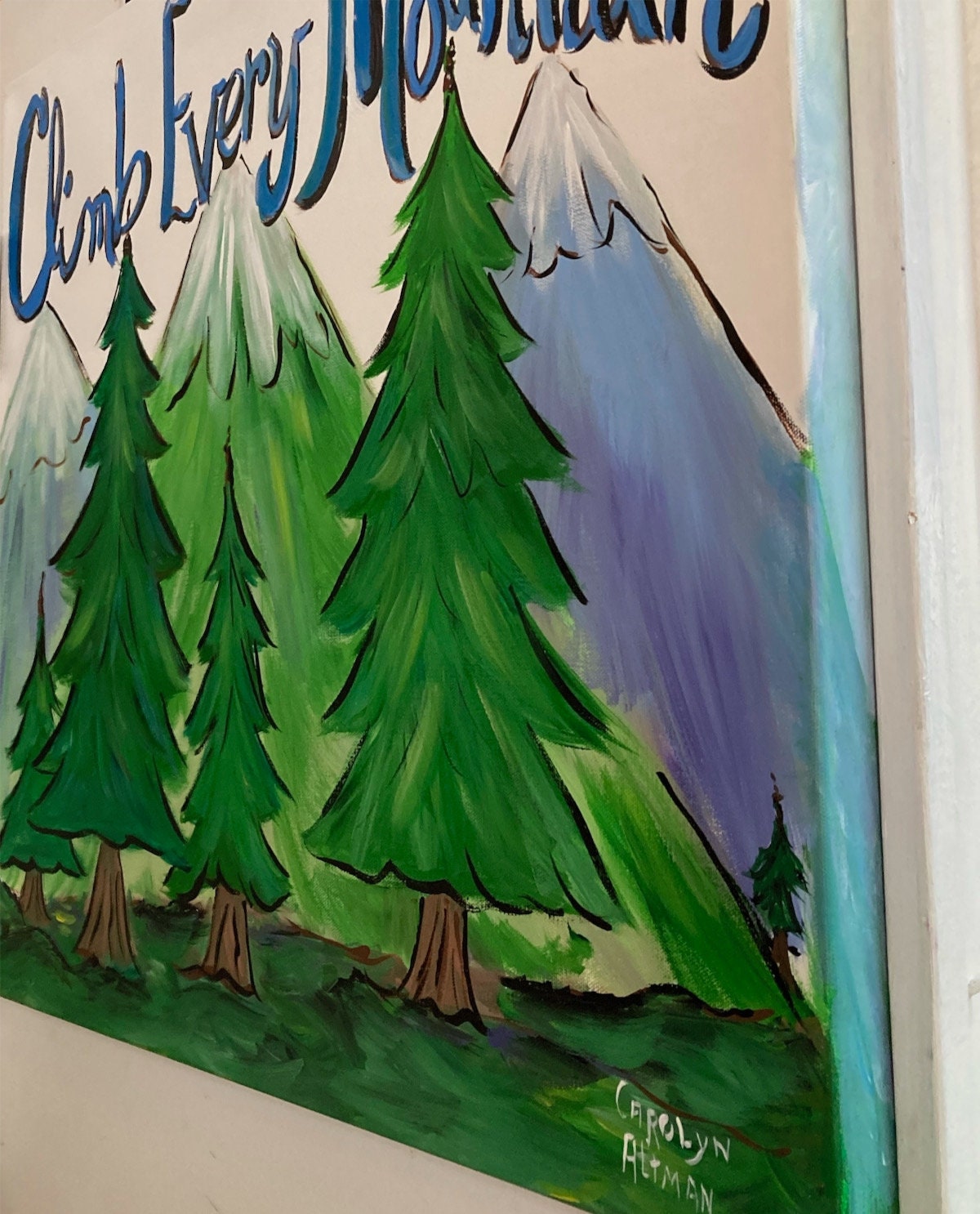 Evergreen Mountain Scene Painting: Art Print & Note Card Set - Etsy