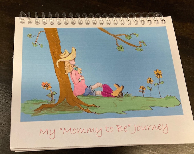 Mommy to Be Note Pad Doodle Book, Personalize the Cover, Spiral Bound, Blank Pages for Pregnancy Notes