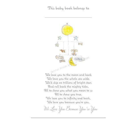 Love You To The Moon And Back Baby Scrapbook Keepsake Memory Etsy